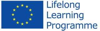 The flag of the EU with the lifelong learning slogan