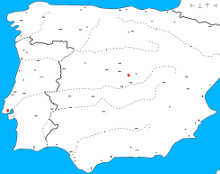  PORTUGAL SPAIN MAP